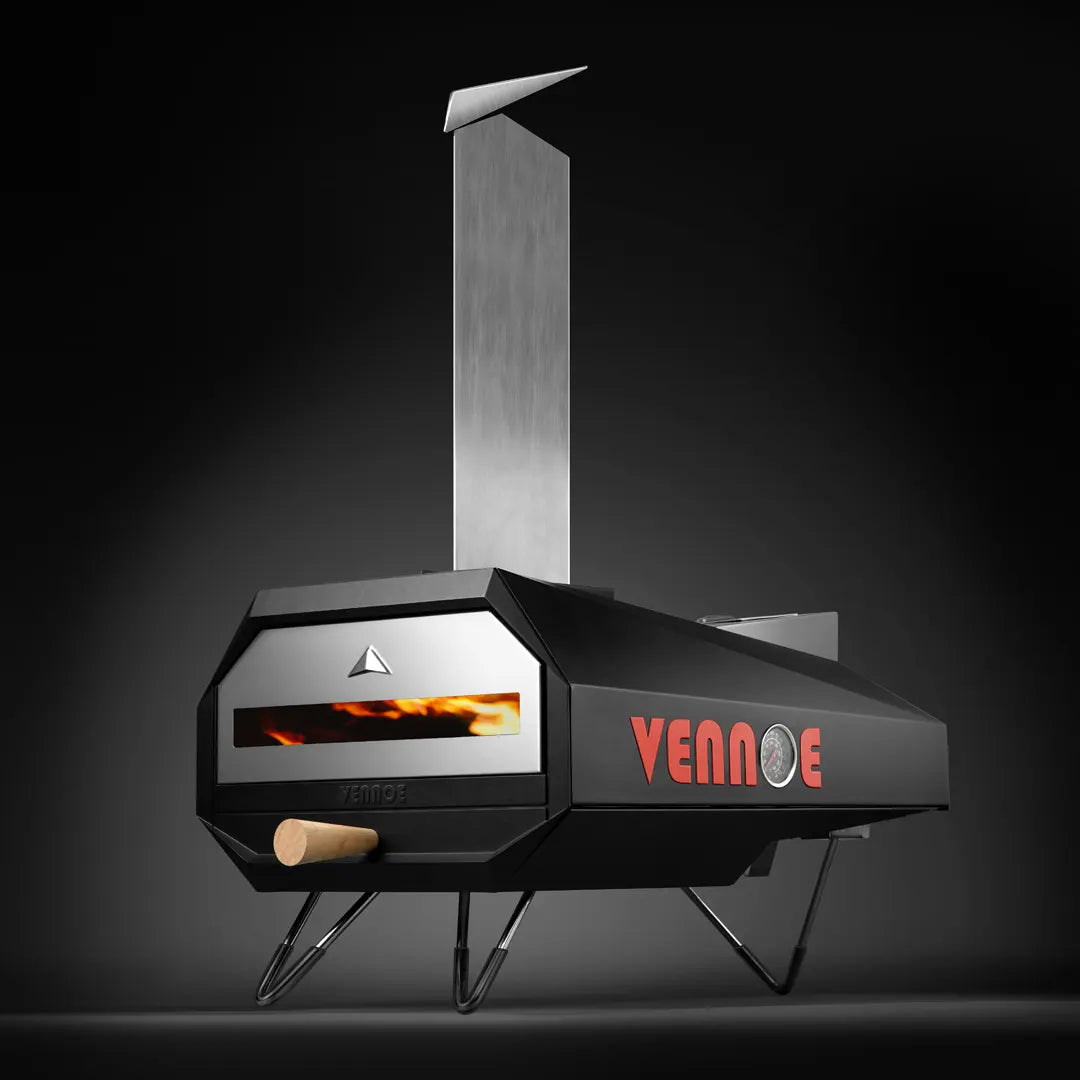 VENNOE T01 Outdoor Pizza Oven – 900°F Wood-Fired & Gas Burner